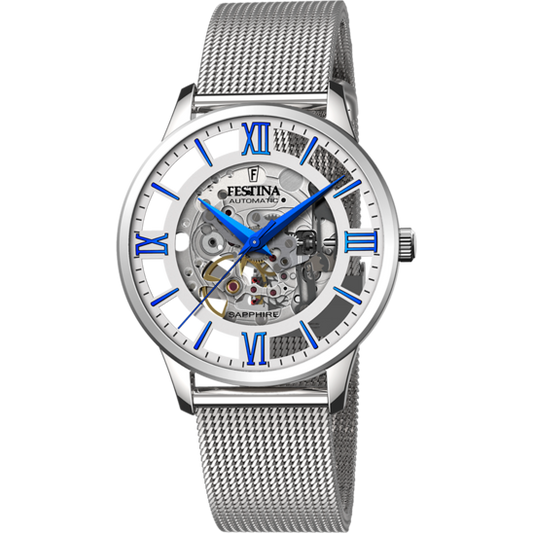 AUTOMATIC ARGENT, BRACELET ACIER, HOMME