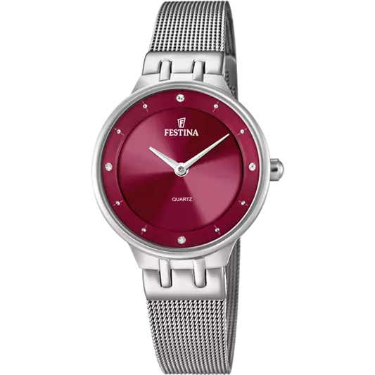 La montre Festina F20597/2 pour femme est en effet un véritable bijou de l'horlogerie. Avec sa boîte en acier et verre minéral, ainsi que son bracelet en acier, elle est à la fois hautement qualitative et durable.